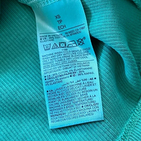 Old Navy Fitted Sleeveless Rib-Knit Midi Green Dress BodLove Collection Size XS - Picture 3 of 9